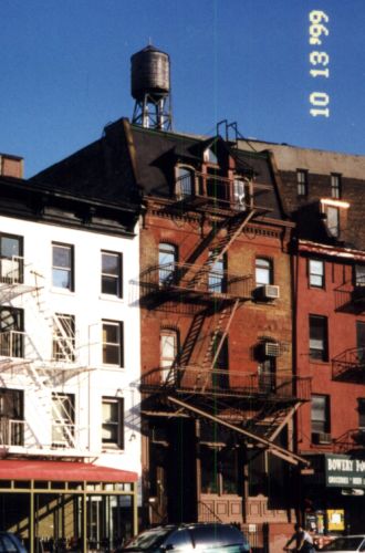 Ingo Swann's building along New York's Bowery (copyright, Paul H. Smith)