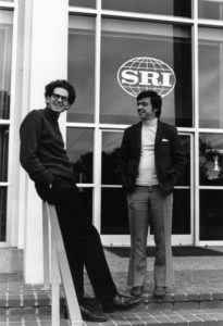 Remote viewing pioneers Russell Targ (L) and Hal Puthoff in 1977