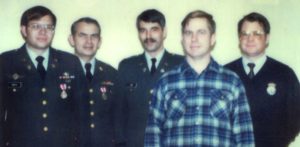 Some of the real men who didn't stare at goats (L to R: Paul H. Smith, Lyn Buchanan, Bill Ray, Skip Atwater & Lt. Col. Brian Buzby