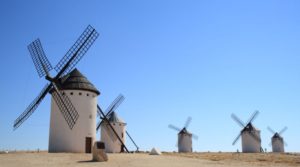 Target 242 is the windmills in Campo de Criptana, la Mancha, Spaing