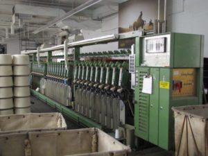 Spinning machines inside the Pendleton Woolen Mills