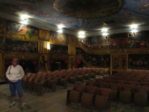 The stage in the The seats in the Amargosa Opera House were obtained from the old Boulder City, NV theater in 1983