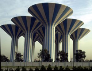 Target 200414826 is the "Mushroom" Water Towers in the Adailiya Area of Kuwait City, Kuwait