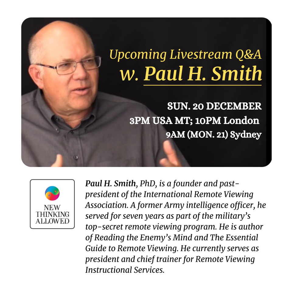 Paul H. Smith "ask me anything" discussing remote viewing on YouTube Live 