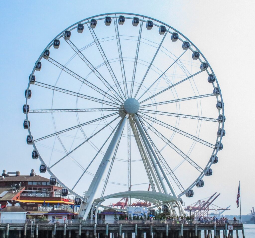 Remote viewing target 210504420 is the Seattle Wheel Ferris wheel in Seattle Washington