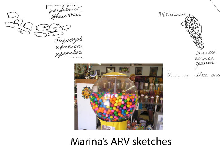 Marina's ARV sketches compared to the actual target