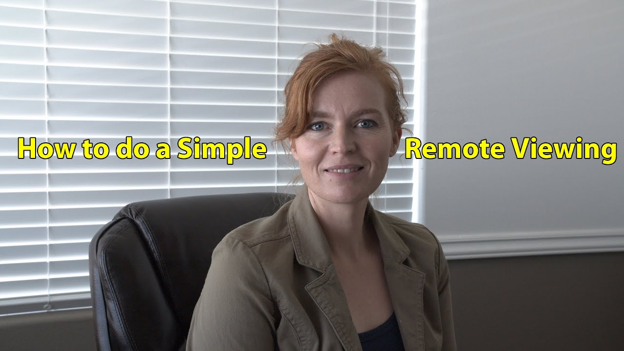 How to do a simple remote viewing is a great place to start your remote viewing training